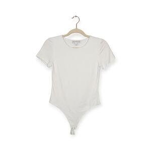 And Now This Short Sleeve White Bodysuit